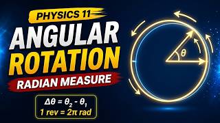 Angular Displacement | Definition, Formula &amp; Radian | Physics 11 Chapter 3 | Lahore Board