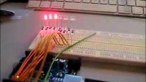 Arduino Cylon lights.
