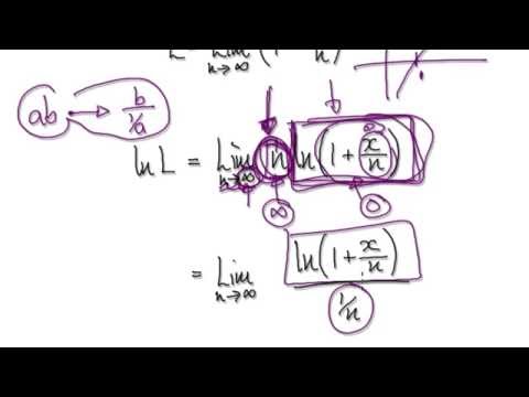 Video 2476 - Limit of (ln(1+x/n))^n , sequences, infinity - Practice