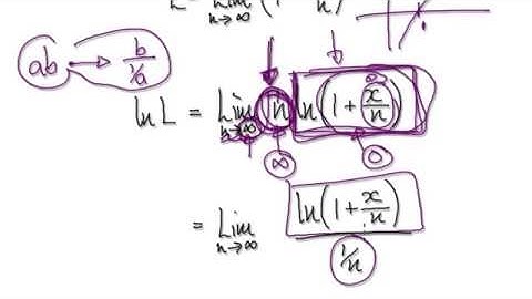 Video 2476 - Limit of (ln(1+x/n))^n , sequences, infinity - Practice