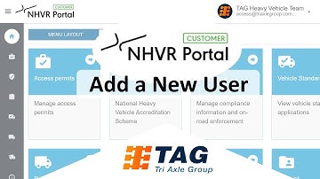 Add a new user | NHVR Portal Account