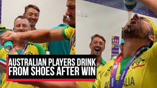 Watch: Australian players drink from shoe to celebrate T20 World Cup win | Cobrapost