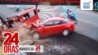 Jeepney Sa Naga City, Cebu, Tumagilid Matapos Araruhin Ng Kotse 24 Oras
