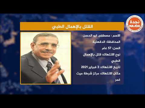 القتل بالإهمال الطبي يناير وفبراير 2021 القتل بالإهمال الطبي يناير وفبراير 2021