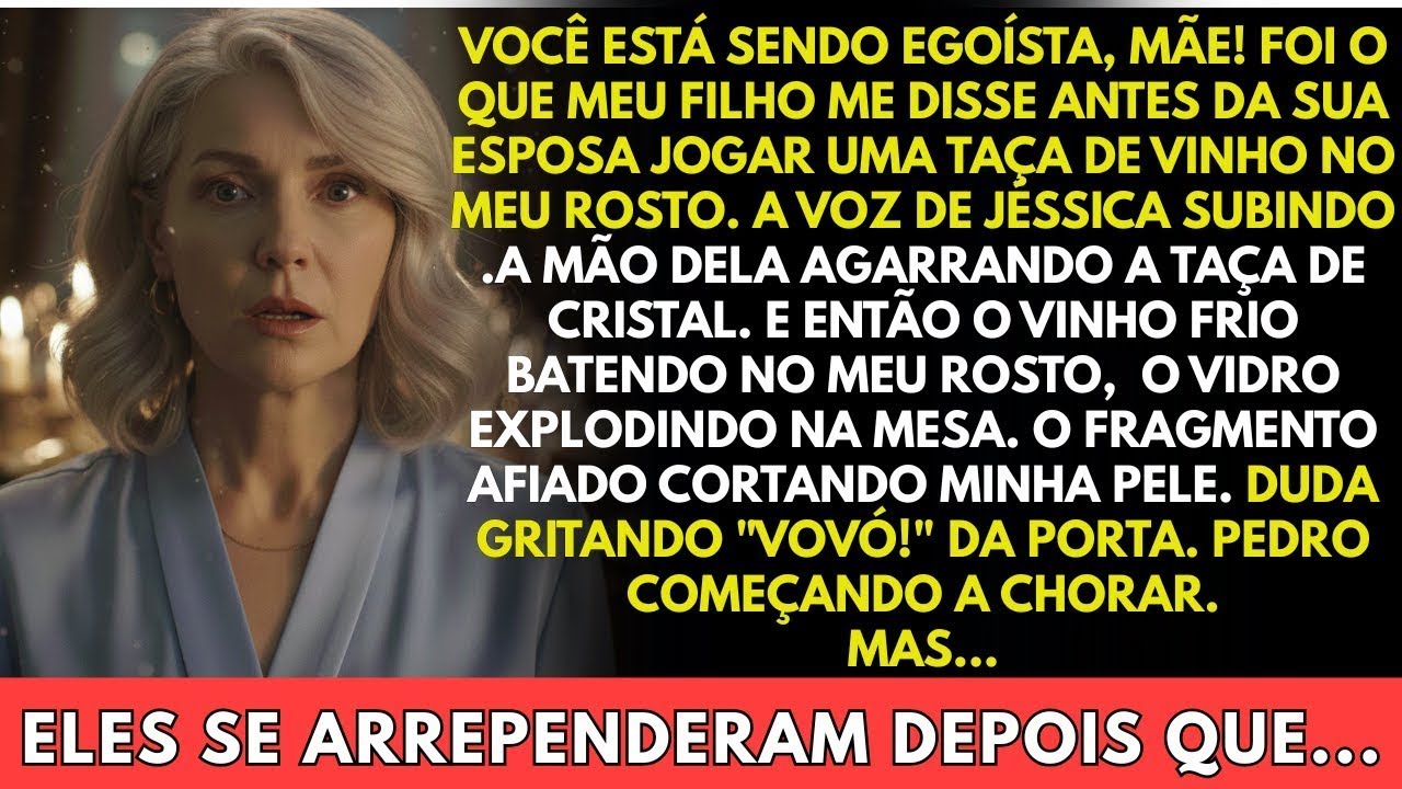 Meu filho gritou_ _Você é egoísta, mãe!_ e minha nora jogou vinho no meu rosto. Então liguei para
