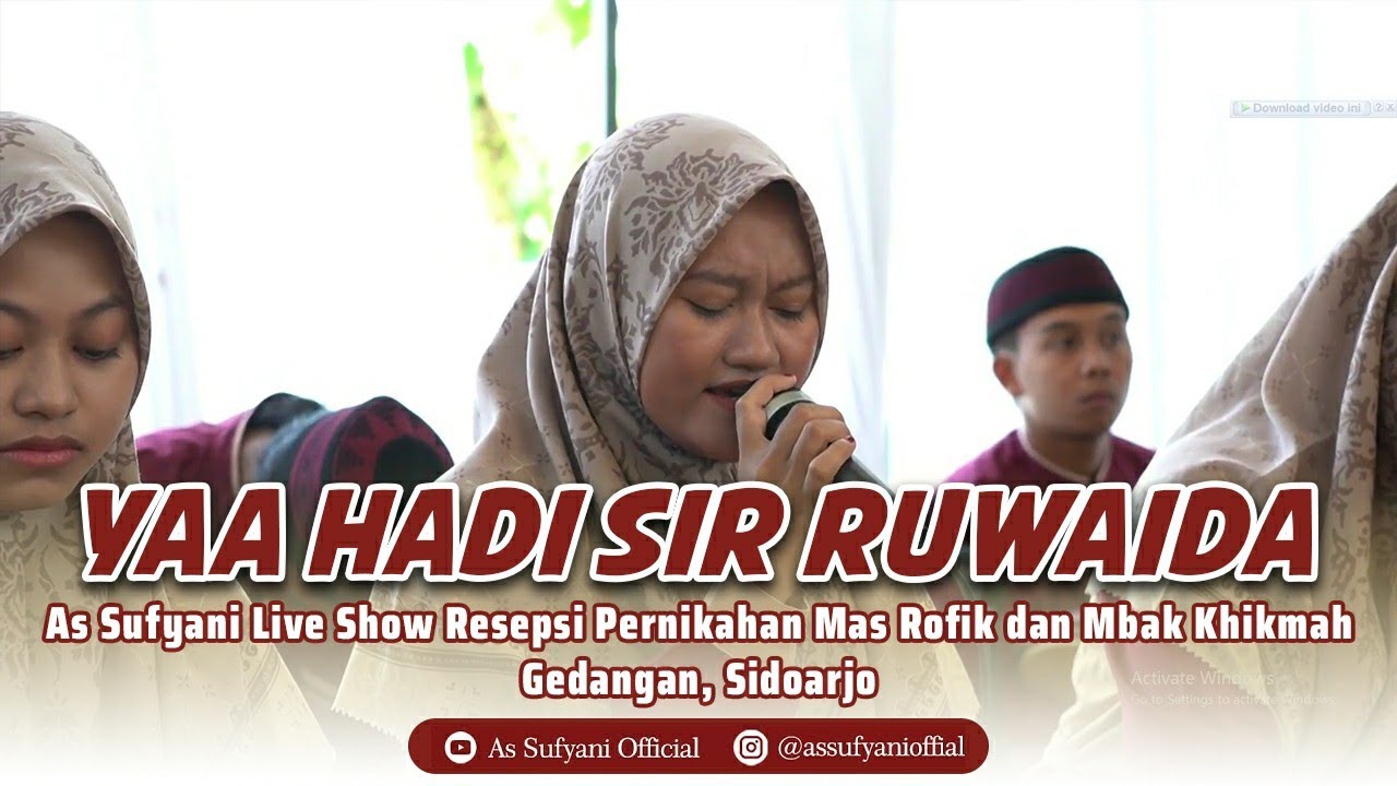 YA HADI SIR RUWAIDA | AS SUFYANI LIVE RESEPSI KHIKMA DAN ROFIK GEDANGAN SIDOARJO