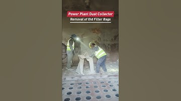 Power plant #dustcollector filter bag removal  #bagfilter #dustcontrol #industrialfilters  #baghouse