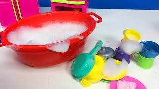 Yeni Oyuncak Mutfak Seti İle Bulaşık Yıkama // Eğlenceli Çocuk Videosu ||  Çocukça Şeyler TV