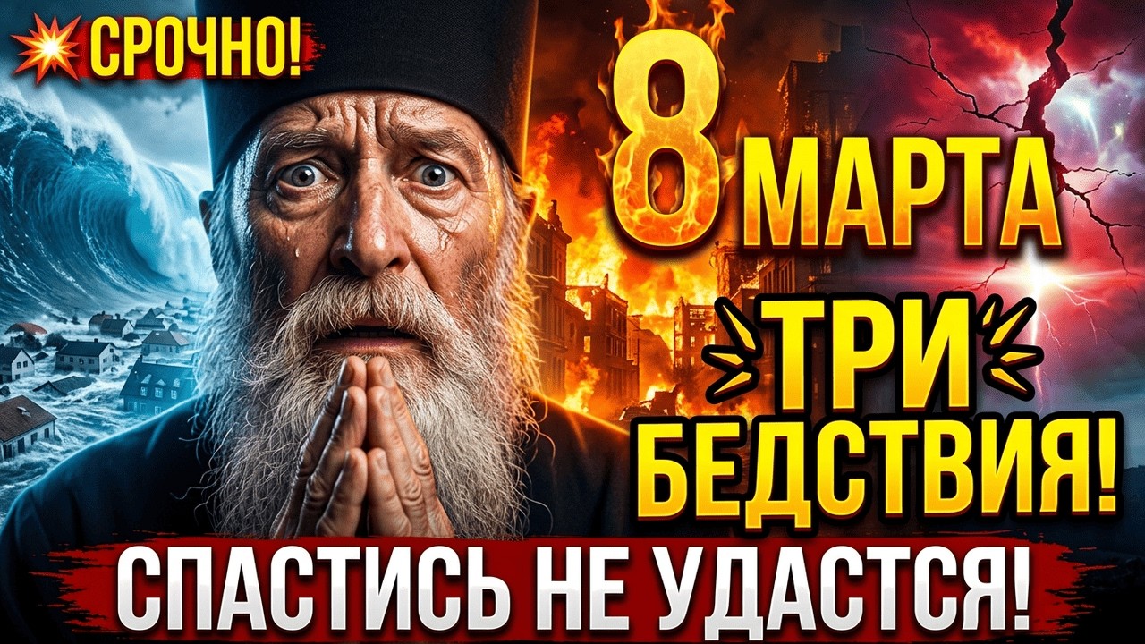 Афонский монах назвал ЭТУ ДАТУ — 8 МАРТА начнётся цепь из ТРЁХ БЕДСТВИЙ!