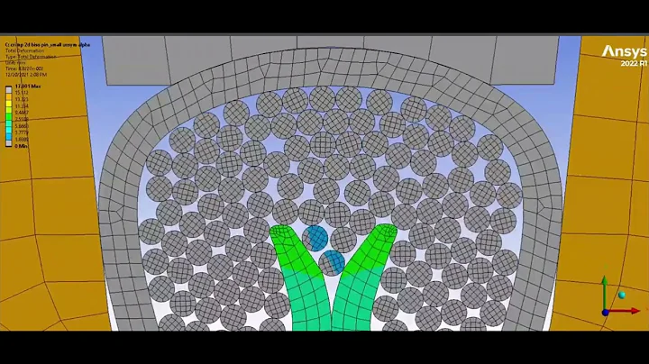 Ansys structure, pin crimp, total deformation