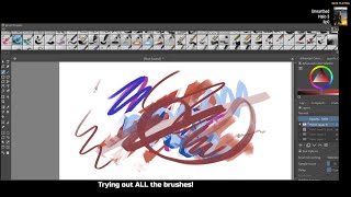 Trying over 250 brushes in Krita! | Sream VOD