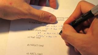 Acids & Bases Part 7:  Hydrolysis