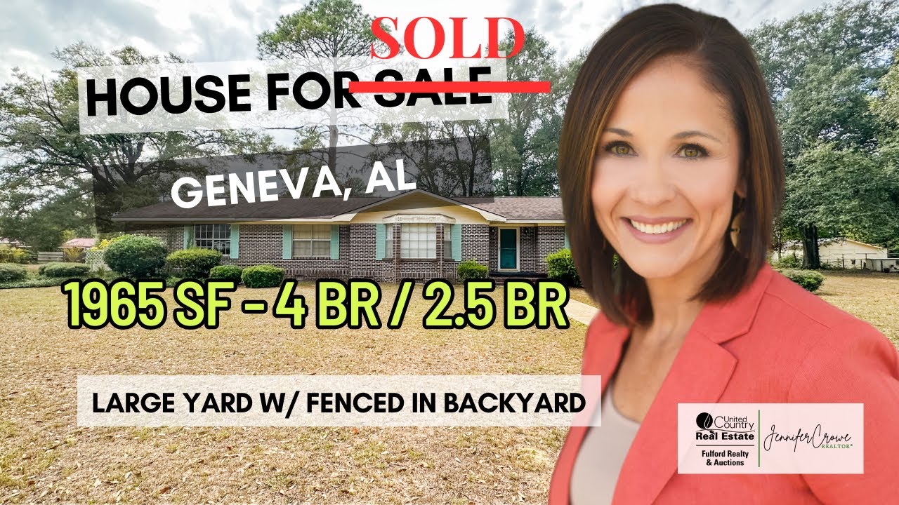 4 Bedroom / 2.5 Bathroom Home for Sale Geneva, Al Southeast Alabama