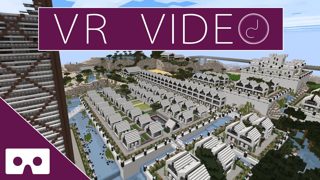 3D VIRTUAL REALITY MINECRAFT CITY TOUR QUARTZ CITY VR YouTube