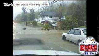 Eagle 99-3 - Aurora Police Dash Cam of Flood - April 19, 2011