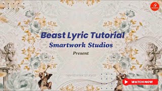 Beast 2nd single title editing Tutorial | Beast Lyric video - After effects | Vijay title intro screenshot 2