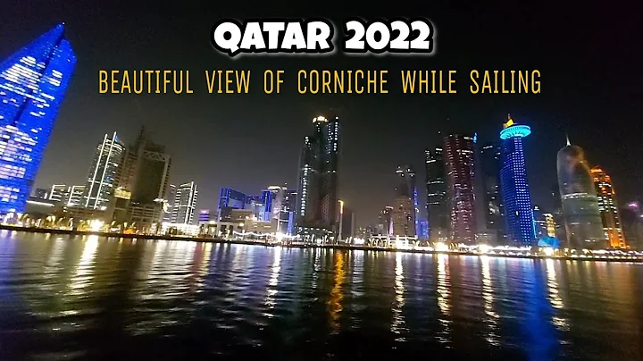 BEAUTIFUL VIEW OF CORNICHE DOHA QATAR WHILE SAILING (In Landscape Format) #qatar2022
