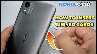 Nokia C110 How to insert SIM/SD Cards, Like ABC