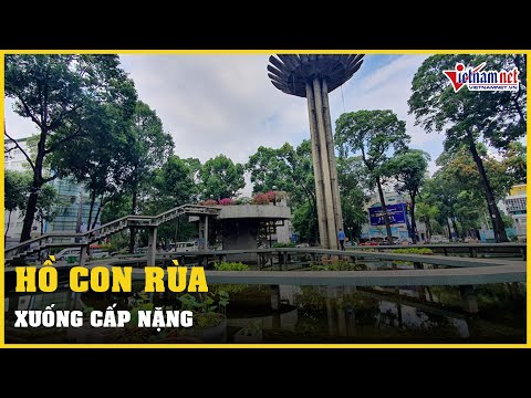 Video Hồ Con Rùa xuống cấp nặng, gạch nền vỡ, thành bong... - youtube