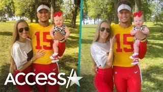 Patrick Mahomes' Daughter Sterling Surprises Him At Training Camp