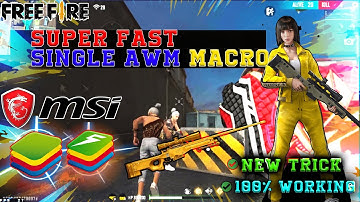 Single awm no reload macro bluestacks | Bluestacks awm macro setting | Macro awm free fire pc