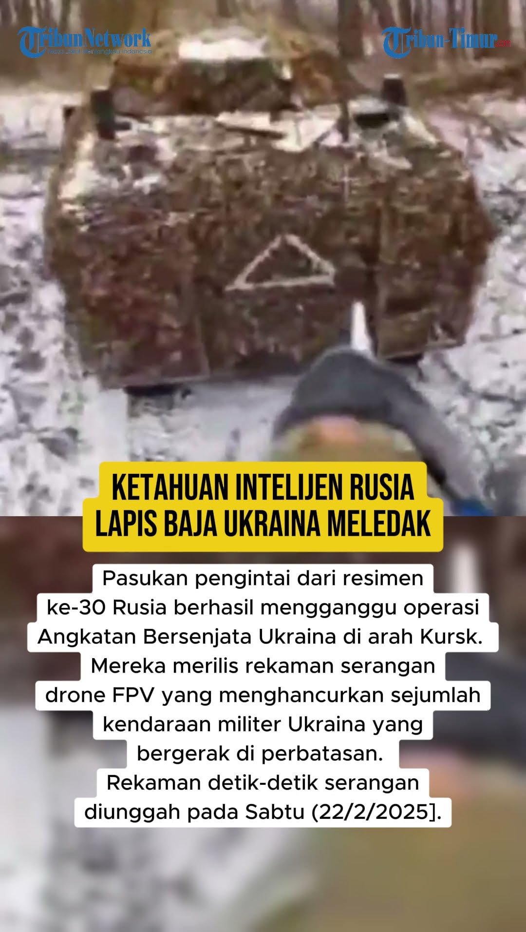 KETAHUAN INTELIJEN RUSIA LAPIS BAJA UKRAINA MELEDAK