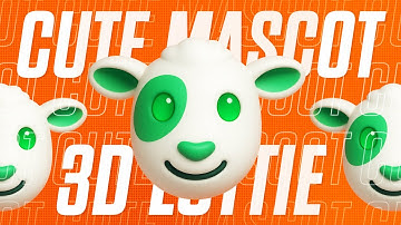 Cute Mascot 3D Lottie Animation in After Effects | Lottie Files Plugin Export | Breakdown Video