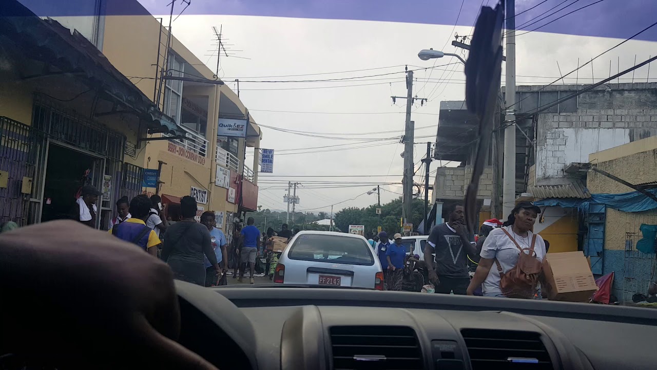 Driving in Linstead Jamaica
