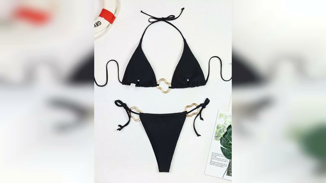 Review: Halter Neck Sexy Solid Color Bikini Low Waist Two Piece Swimsuit For Summer 2025