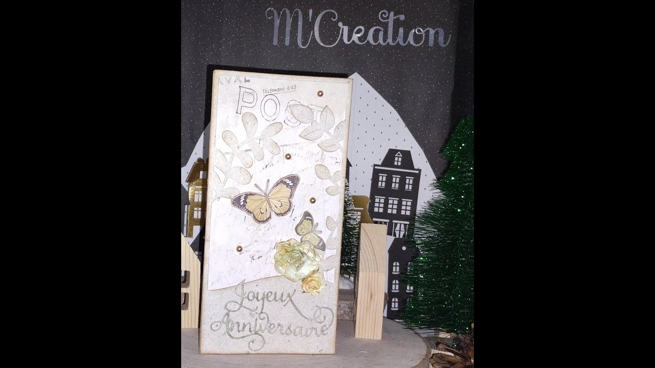Tuto scrap  - Carte d'anniversaire vintage😀