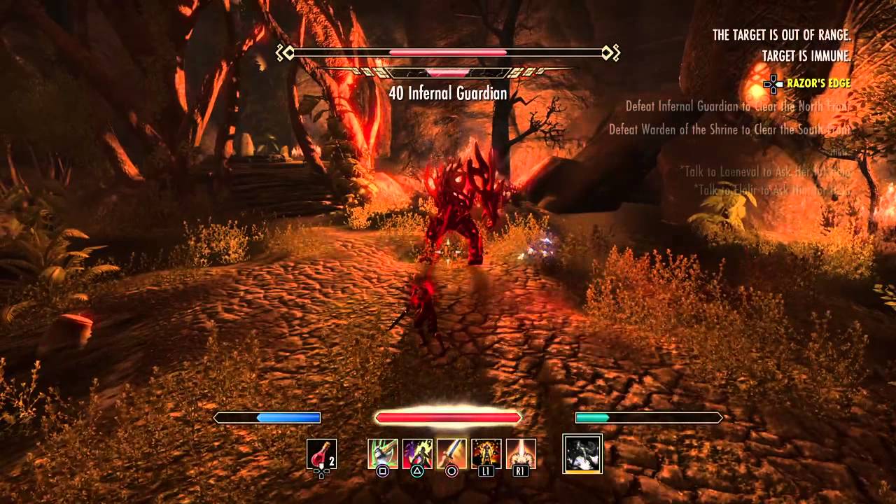 Elder Scrolls Online Solo Dungeon Boss Infernal Guardian YouTube