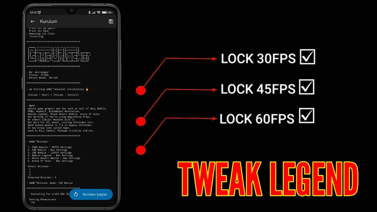 smartphone คือ  New 2022  TWEAK LEGEND UNLOCK FPS UNIVERSAL | FPS STABILITY