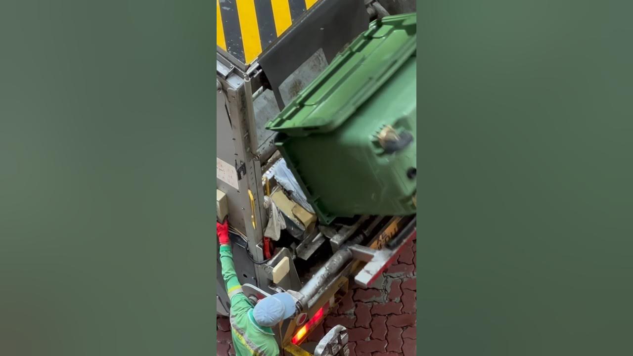 Garbage truck crushes waste shorts YouTube