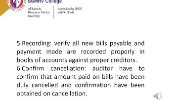 Principles and Practices of Auditing - Verification and Valuation of Liabilities (Unit - 4)