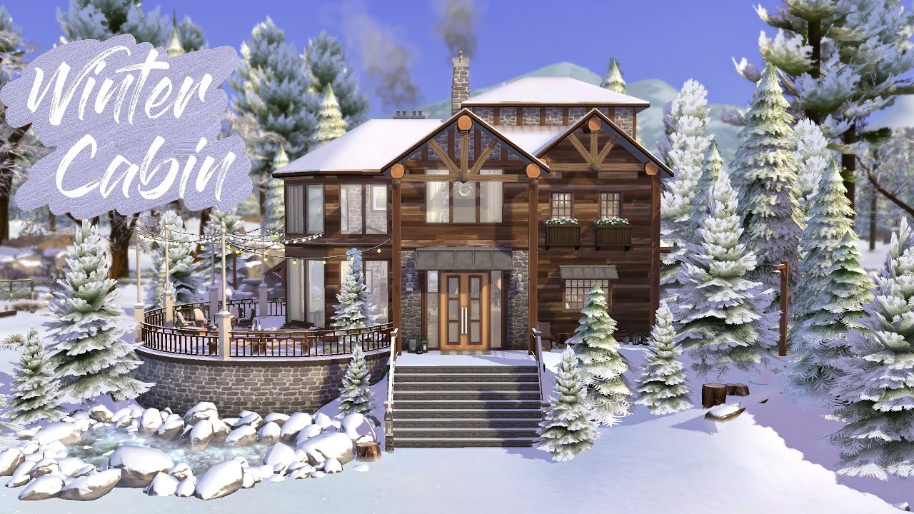 WINTER CABIN MOUNTAIN LODGE No CC Sims 4 Speed Build YouTube winter-cabin-mountain-lodge-no-cc-sims-4-speed-build-youtube