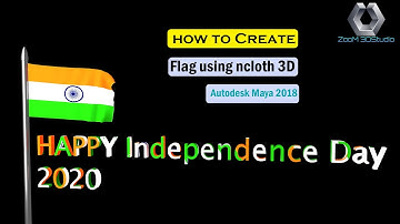 How to create Flag using ncloth in 3D wave || Indian Flag | Maya 2018