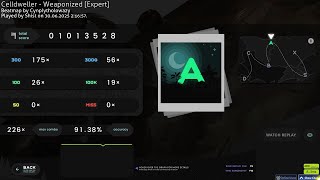 Shist's playing Celldweller - Weaponized [Expert] | 91,38% | x226/228 | 122 pp