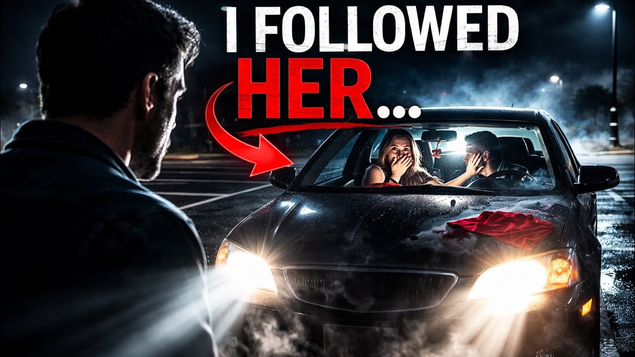 I followed my wife to her 'late night meeting.' She was in a parked car with her boss. 