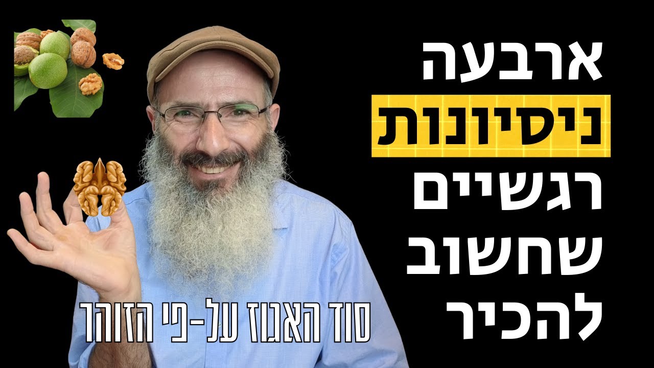 סוד האגוז - ארבעת הניסיונות שהאדם עובר בחייו לפי הזוהר