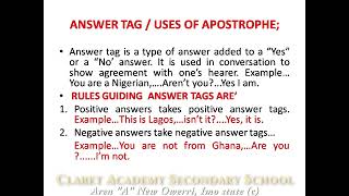 English JSS 1 week 2