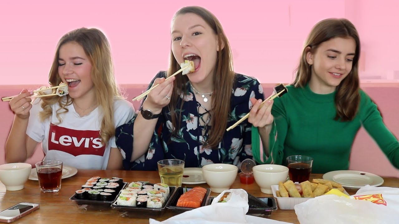 SUSHI MUKBANG MET ROSALIE EN JADE! ✰ All About Leonie