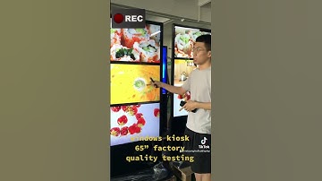 Big kiosk 65” in factory aging testing, will ship to Uk #digitalsignage #kioskmallkiosk #tech #fypシ
