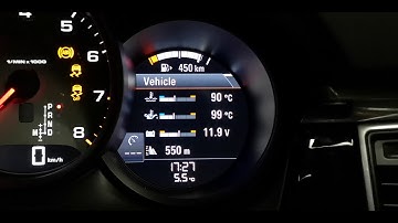 Porsche Multifunction Display show Turbo Boost