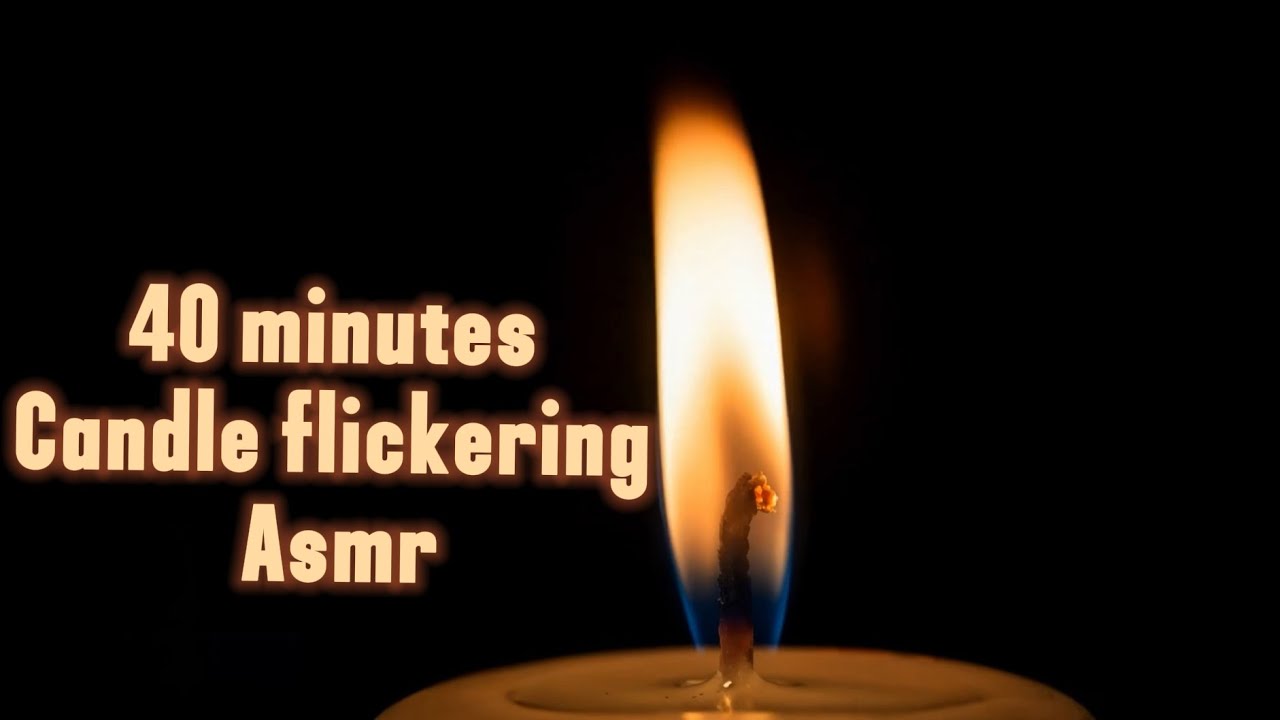 Candle flame flickering asmr | candle slow burning flame