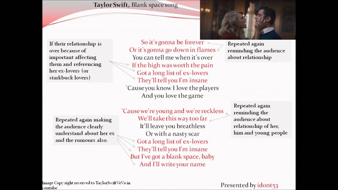 Taylor Swift Blank Space Song Analysis with No Sound YouTube taylor-swift-blank-space-song-analysis-with-no-sound-youtube