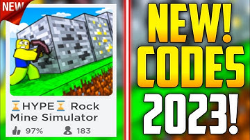 FUTURE CODES!! | *NEW* ROBLOX ROCK MINE SIMULATOR CODES 2023! (HYPE)