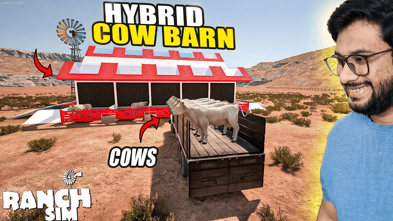 I BUILD "EXPENSIVE" CUSTOM HYBRID COW BARN🐮🐄 - Ranch Simulator S3 #9