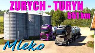 Euro Truck Simulator 2. Zurychn - Turyn. Przewóz mleka. Trasa 551 km #43 screenshot 5