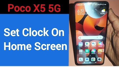 How to set clock on home screen, Poco X5 5G time set kaise karen