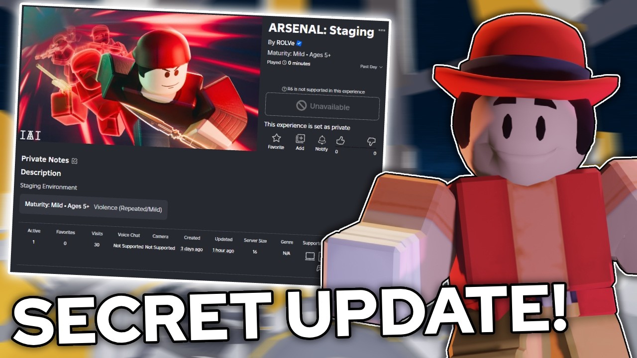 НОВАЯ УТЕЧЕННАЯ СЕКРЕТНАЯ ИГРА... (Roblox Arsenal)